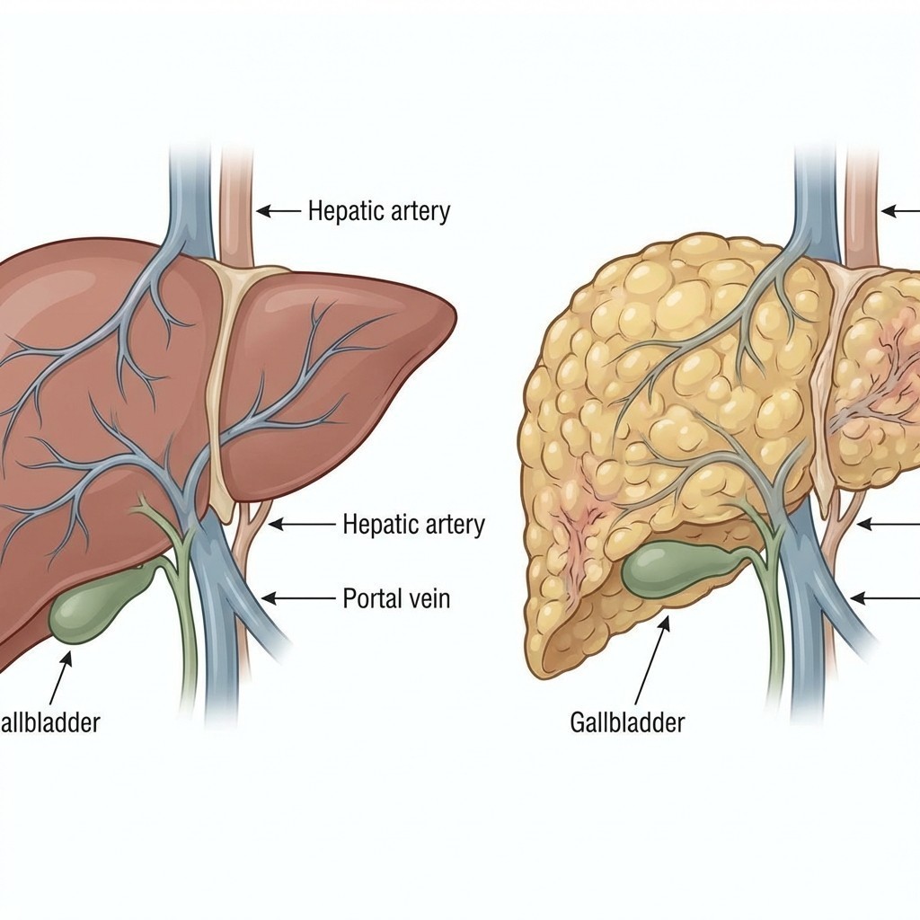 Врач рассматривает результаты МРТ печени пациента